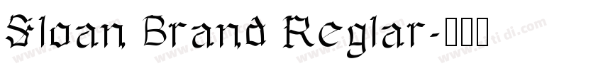Sloan Brand Reglar字体转换